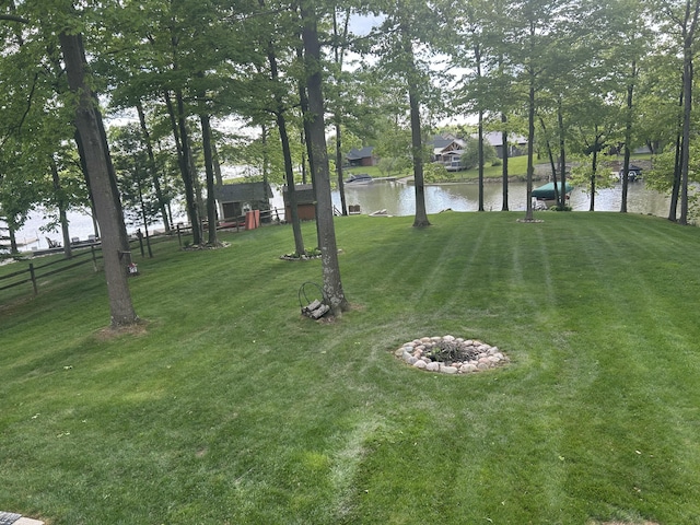 14278 Tyson Trl, Camden, MI 49232 - view of grassy yard with a water view