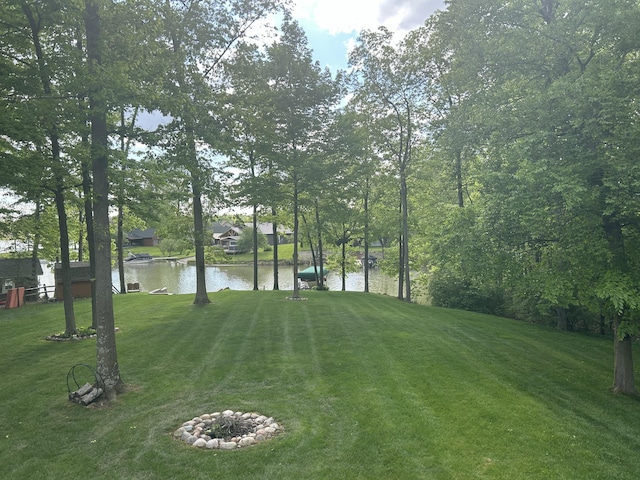 14278 Tyson Trl, Camden, MI 49232 - view of grassy yard with a water view
