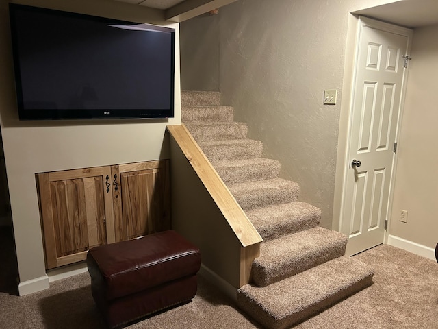 14278 Tyson Trl, Camden, MI 49232 - stairway featuring carpet and baseboards