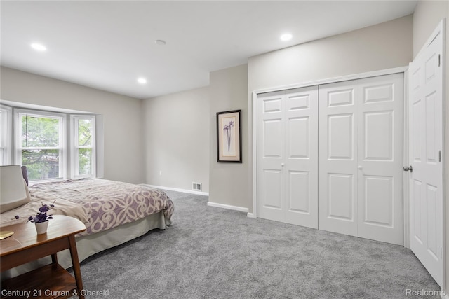 65 Melbourne St, Detroit, MI 48202 - bedroom featuring carpet, recessed lighting, a closet, and baseboards