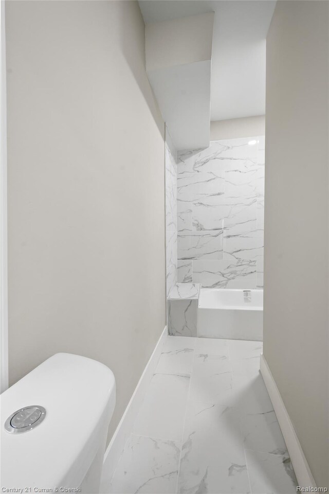 65 Melbourne St, Detroit, MI 48202 - full bathroom with marble finish flooring and baseboards