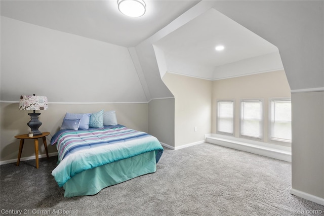 65 Melbourne St, Detroit, MI 48202 - carpeted bedroom featuring baseboards and lofted ceiling
