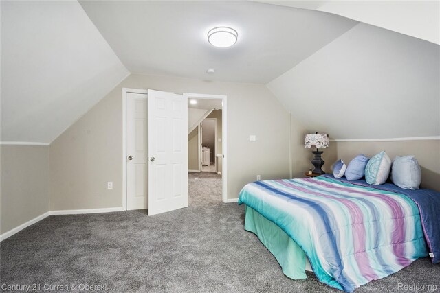 65 Melbourne St, Detroit, MI 48202 - carpeted bedroom with vaulted ceiling and baseboards