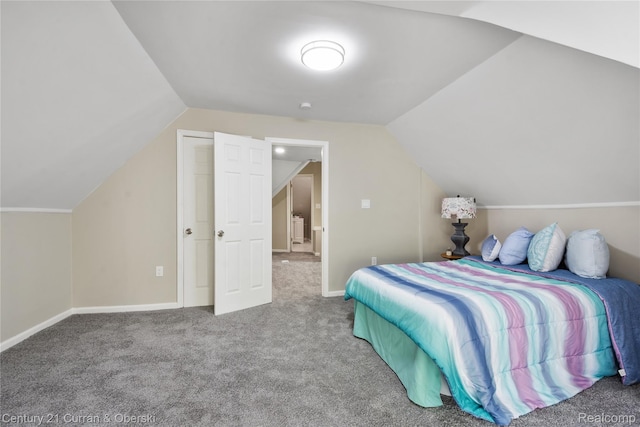 65 Melbourne St, Detroit, MI 48202 - carpeted bedroom with lofted ceiling and baseboards