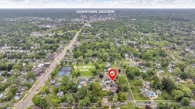 1406 W Washington Ave, Jackson, MI 49203 - aerial view of property and surrounding area