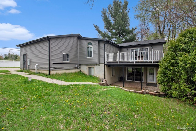 5315 Brown Rd, Millington, MI 48746 - back of property with a yard and a wooden deck