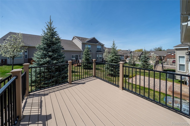 3021 Berkshire Rd, Auburn Hills, MI 48326 - wooden terrace with a residential view