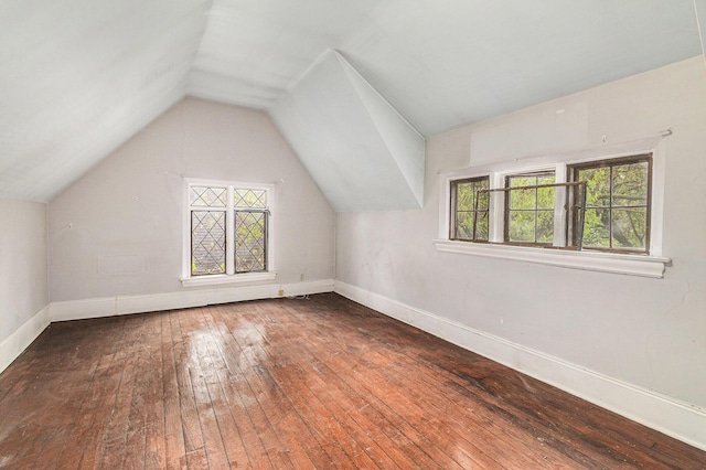 3261 Sherbourne Rd, Detroit, MI 48221 - additional living space featuring hardwood / wood-style floors, lofted ceiling, plenty of natural light, and baseboards