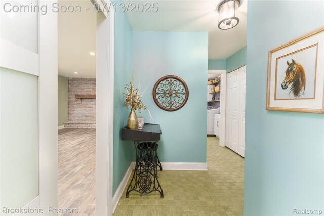 6245 Ray Rd, Swartz Creek, MI 48473 - hallway with baseboards and recessed lighting