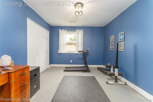 6245 Ray Rd, Swartz Creek, MI 48473 - workout room featuring carpet flooring