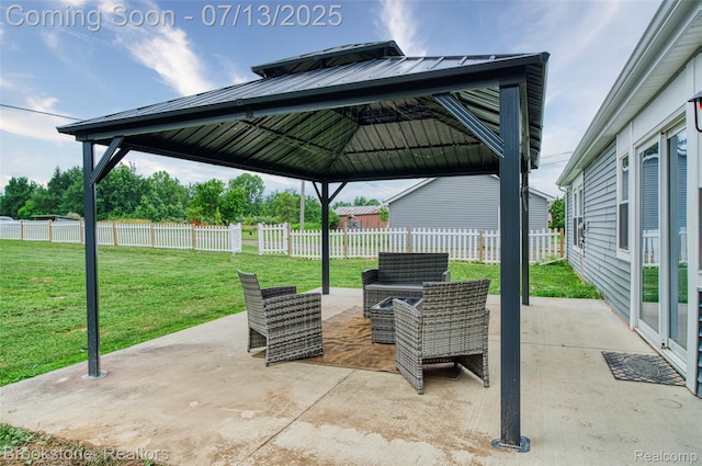 6245 Ray Rd, Swartz Creek, MI 48473 - fenced backyard with a patio area and a gazebo