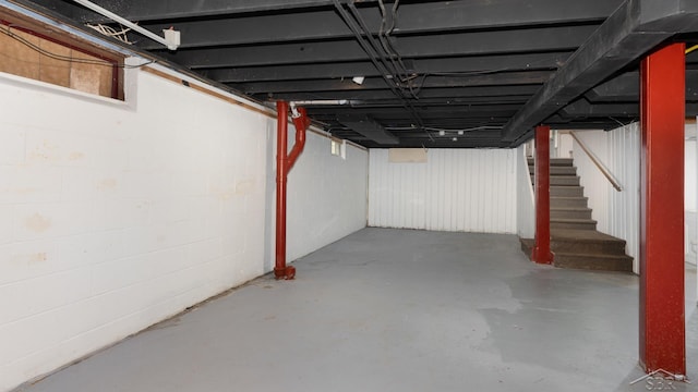 1355 Hemmeter Rd, Saginaw, MI 48638 - unfinished below grade area with stairs