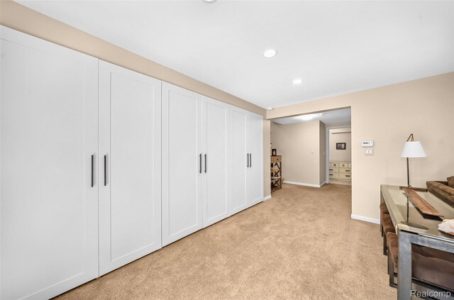 5259 Echo Rd, Bloomfield Hills, MI 48302 - interior space featuring light carpet, baseboards, and recessed lighting