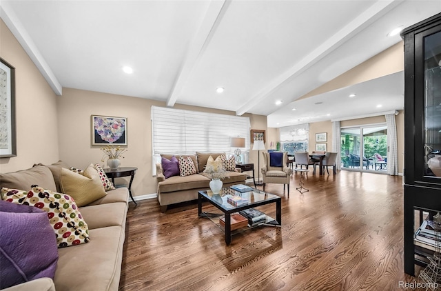 5259 Echo Rd, Bloomfield Hills, MI 48302 - living area featuring wood finished floors, recessed lighting, and baseboards