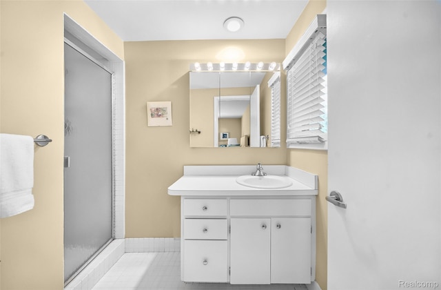 5259 Echo Rd, Bloomfield Hills, MI 48302 - bathroom featuring vanity and a shower stall