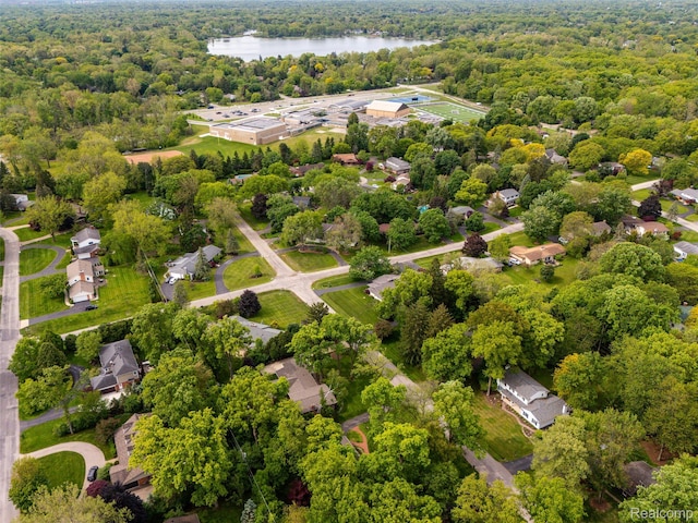 5259 Echo Rd, Bloomfield Hills, MI 48302 - aerial view of a nearby body of water and a forest