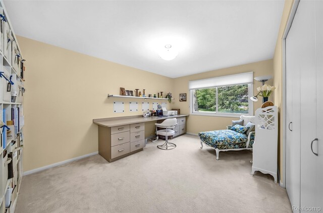 5259 Echo Rd, Bloomfield Hills, MI 48302 - office area featuring light carpet and baseboards