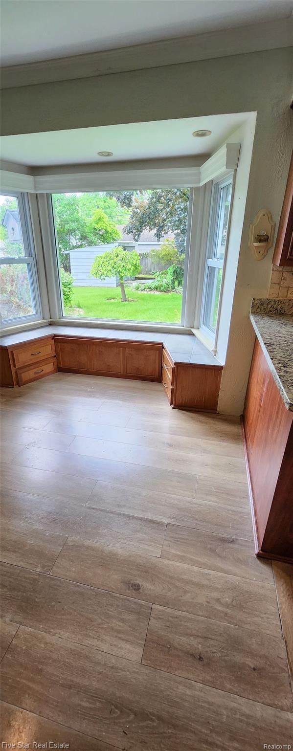 20120 Rensellor St, Livonia, MI 48152 - unfurnished dining area with wood-type flooring