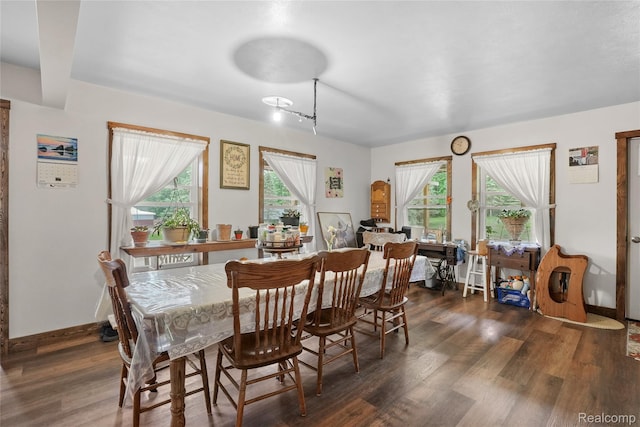 8875 N Lakola Rd, Tustin, MI 49688 - dining space featuring wood finished floors and baseboards