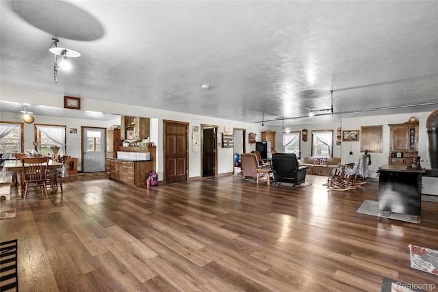 8875 N Lakola Rd, Tustin, MI 49688 - living room with dark wood finished floors