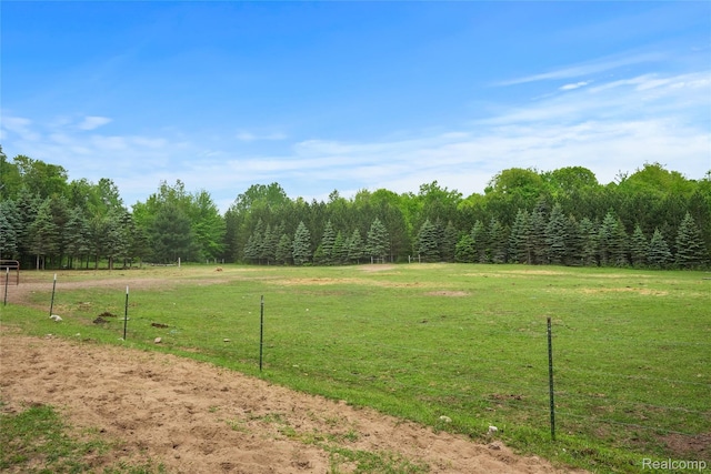 8875 N Lakola Rd, Tustin, MI 49688 - view of yard with a wooded view