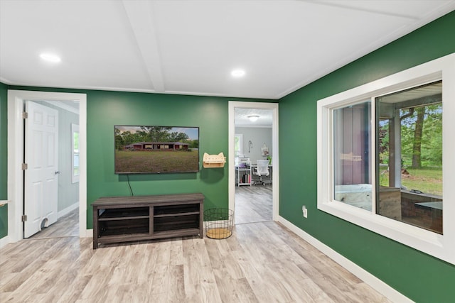 3701 3 1/2 Mile Rd, Athens, MI 49011 - living area featuring wood finished floors, baseboards, and recessed lighting