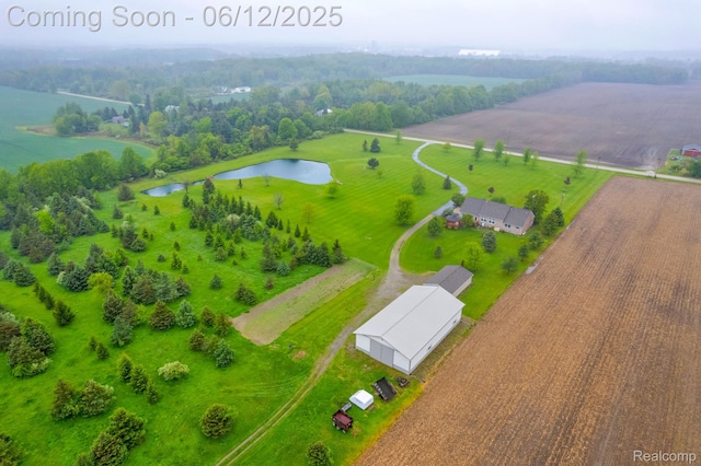5562 Sheridan Line Rd, Croswell, MI 48422 - aerial view of sparsely populated area with a large body of water