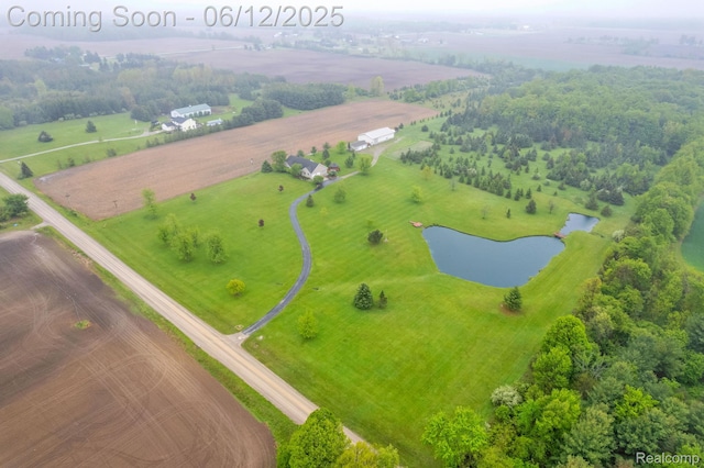 5562 Sheridan Line Rd, Croswell, MI 48422 - aerial view of sparsely populated area with a large body of water