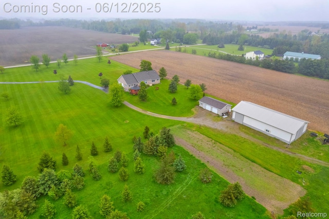 5562 Sheridan Line Rd, Croswell, MI 48422 - aerial view of sparsely populated area featuring a pastoral area