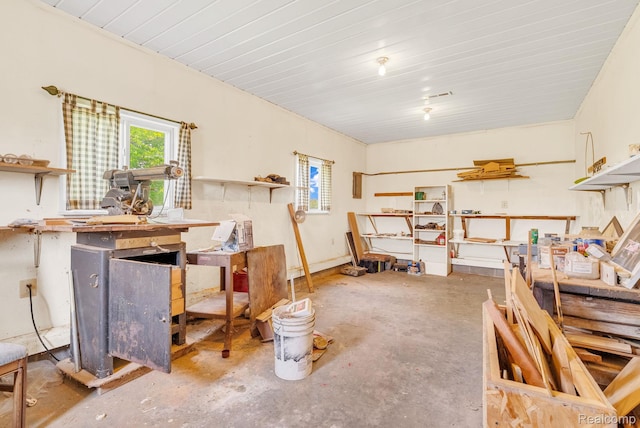 5562 Sheridan Line Rd, Croswell, MI 48422 - misc room featuring healthy amount of natural light and concrete flooring