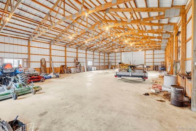 5562 Sheridan Line Rd, Croswell, MI 48422 - garage with metal wall