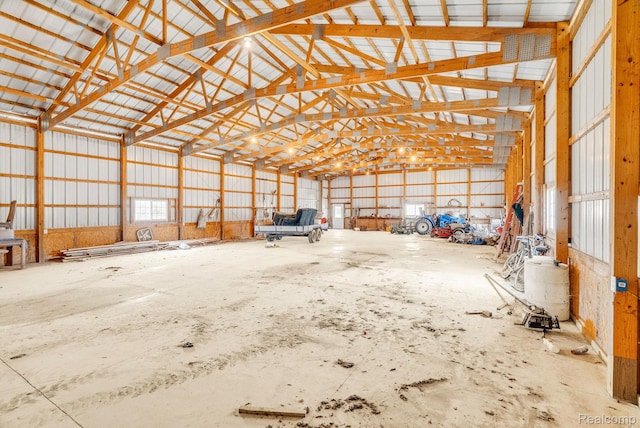 5562 Sheridan Line Rd, Croswell, MI 48422 - garage with metal wall