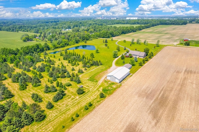 5562 Sheridan Line Rd, Croswell, MI 48422 - overview of rural landscape with a nearby body of water