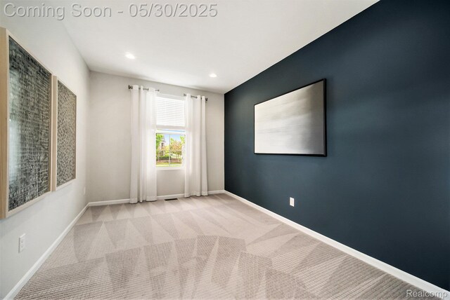 2979 Havre St, Ann Arbor, MI 48105 - empty room with carpet floors, recessed lighting, and baseboards