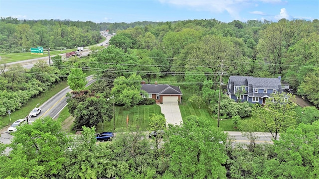 135 Barton Dr, Ann Arbor, MI 48105 - view from above of property with a forest