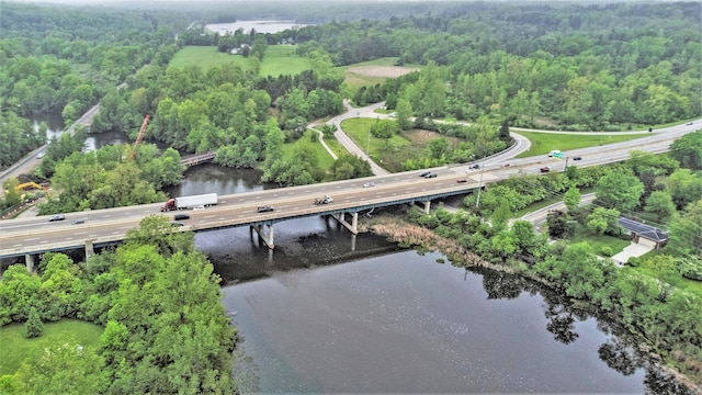 135 Barton Dr, Ann Arbor, MI 48105 - view of property location featuring a highway, a nearby body of water, and a heavily wooded area