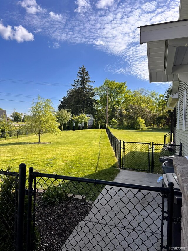 1041 Lancaster St, Lapeer, MI 48446 - view of yard with a gate and view of scattered trees