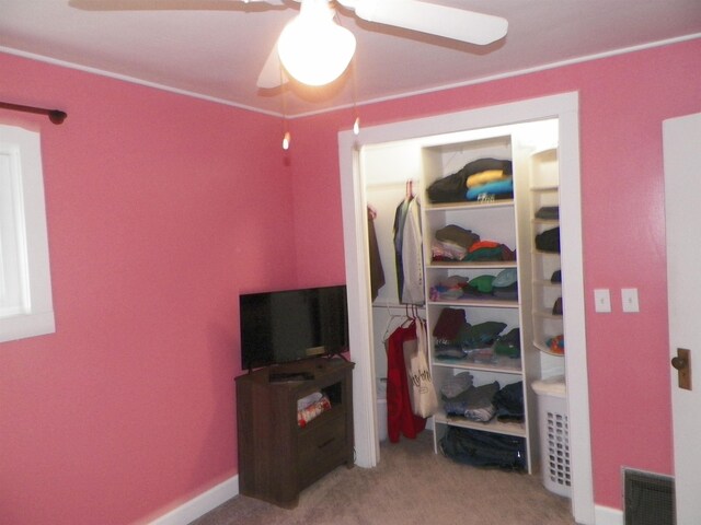 213 Cass St, Tustin, MI 49688 - bedroom with carpet and a ceiling fan