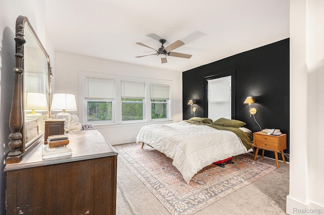 2223 S La Salle Gdns, Detroit, MI 48206 - carpeted bedroom featuring ceiling fan and baseboards