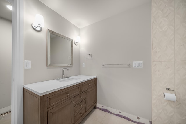 1655 Dorchester Rd, Birmingham, MI 48009 - bathroom featuring vanity, tile patterned flooring, and baseboards