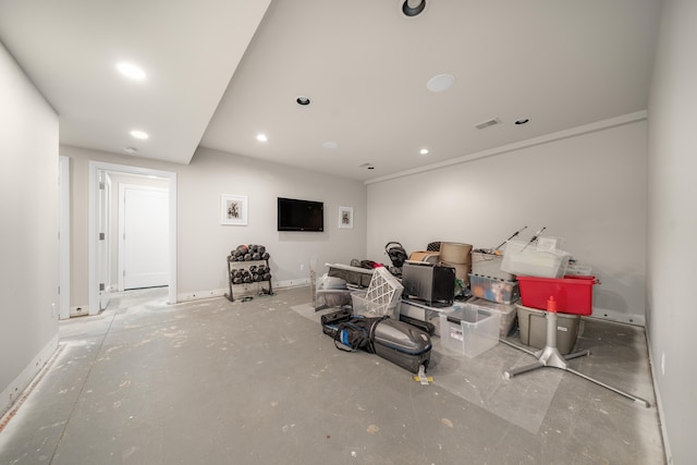 1655 Dorchester Rd, Birmingham, MI 48009 - misc room with recessed lighting and baseboards