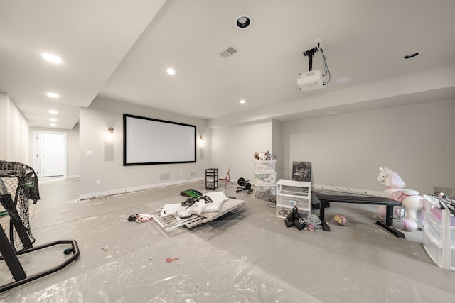 1655 Dorchester Rd, Birmingham, MI 48009 - home theater room featuring recessed lighting