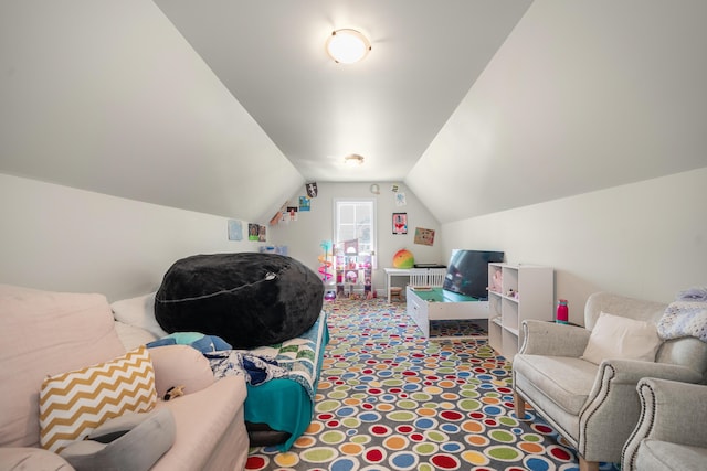 1655 Dorchester Rd, Birmingham, MI 48009 - playroom with vaulted ceiling and carpet flooring