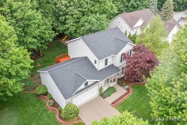 11081 Timberline Dr, Allendale, MI 49401 - view from above of property