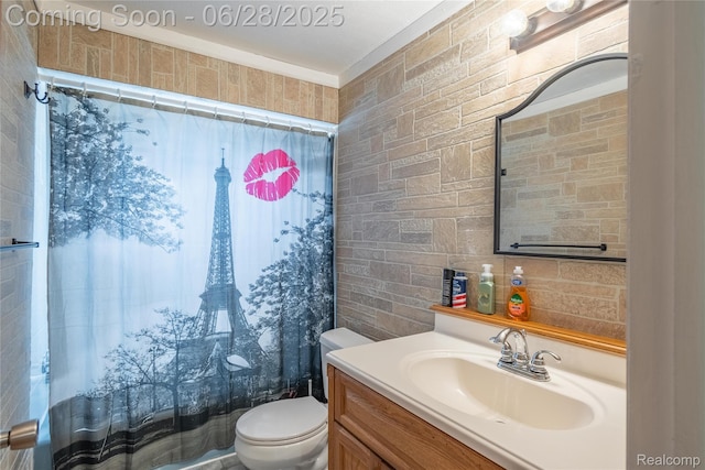 36426 Weideman St, Clinton Township, MI 48035 - bathroom with tile walls and vanity