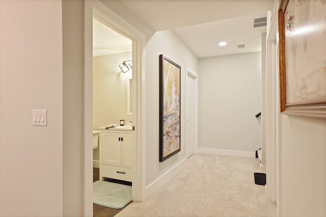 8460 Woodridge Dr, Davison, MI 48423 - hall featuring carpet flooring and recessed lighting