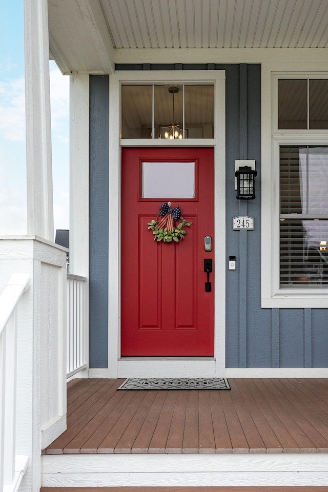 245 Cavelier Ave, Saint Joseph, MI 49085 - view of exterior entry with covered porch