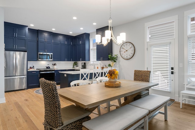 245 Cavelier Ave, Saint Joseph, MI 49085 - dining space with light wood-style floors and recessed lighting