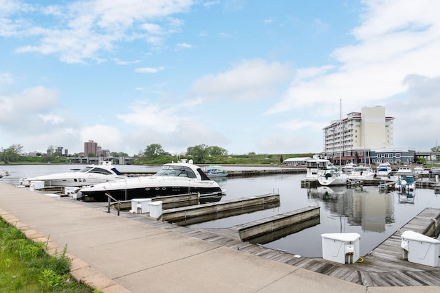 245 Cavelier Ave, Saint Joseph, MI 49085 - dock area featuring a water view and a city view