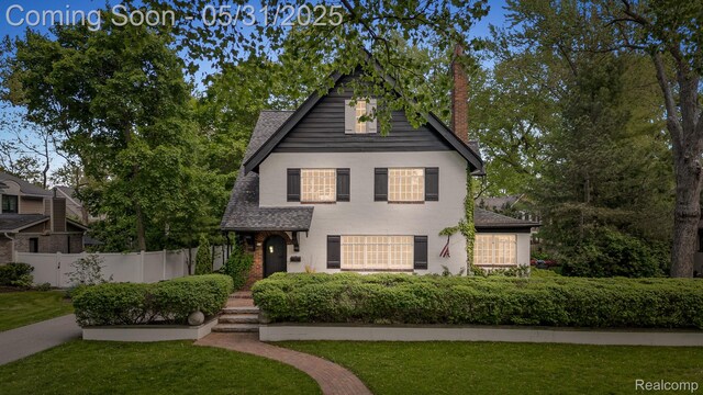 822 Suffield Ave, Birmingham, MI 48009 - view of front of property with a chimney and a shingled roof